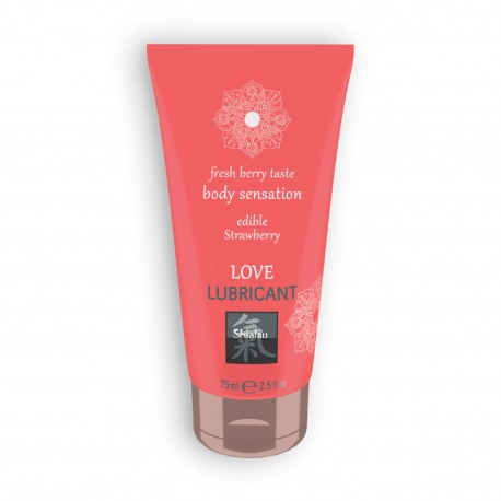 LUBRIFICANTE BEIJÁVEL LOVE LUBRICANT COM SABOR A MORANGO SHIATSU™ 75ML