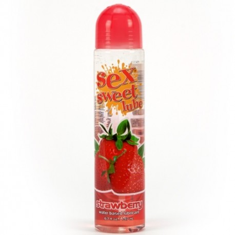 LUBRIFICANTE COMESTÍVEL À BASE DE ÁGUA SEX SWEET LUBE MORANGO 197ML